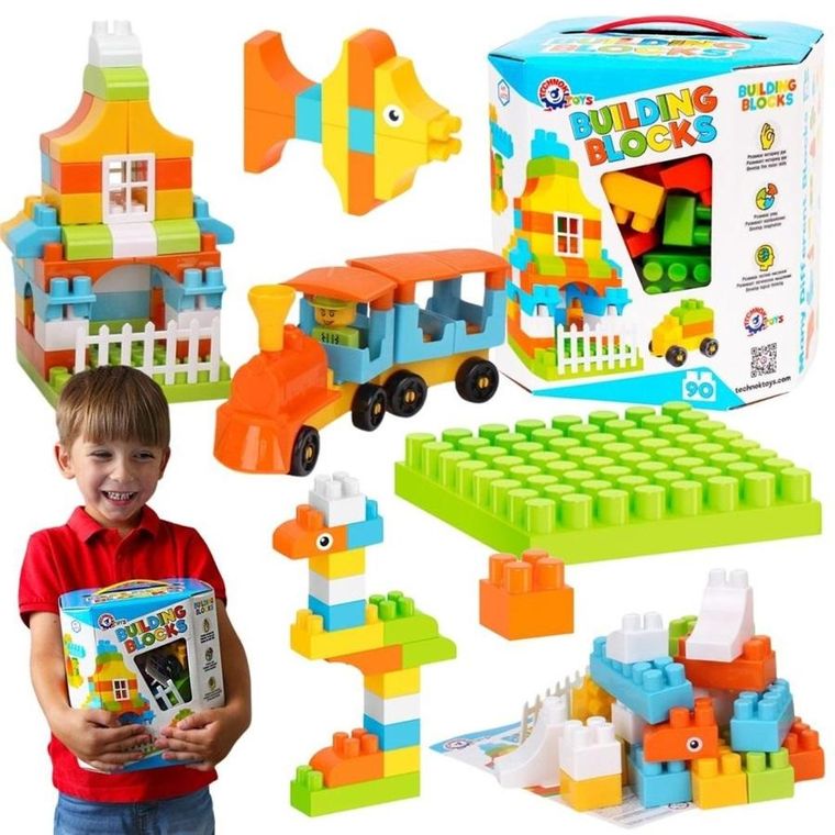 Technok, klocki, 90 elementów