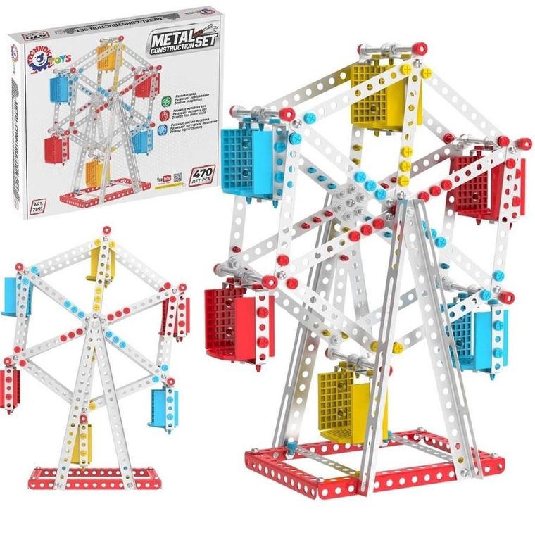 Technok, klocki konstrukcyjne, 470 elementów