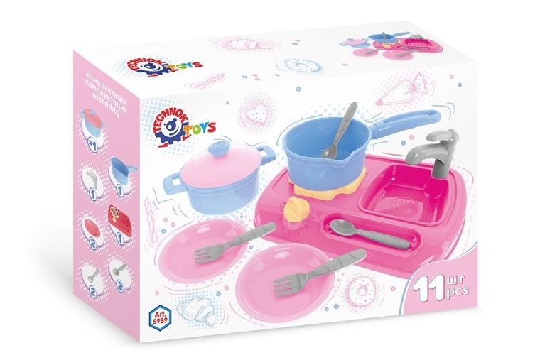 TechnoK, kuchnia, zestaw z akcesoriami, 11 elementów