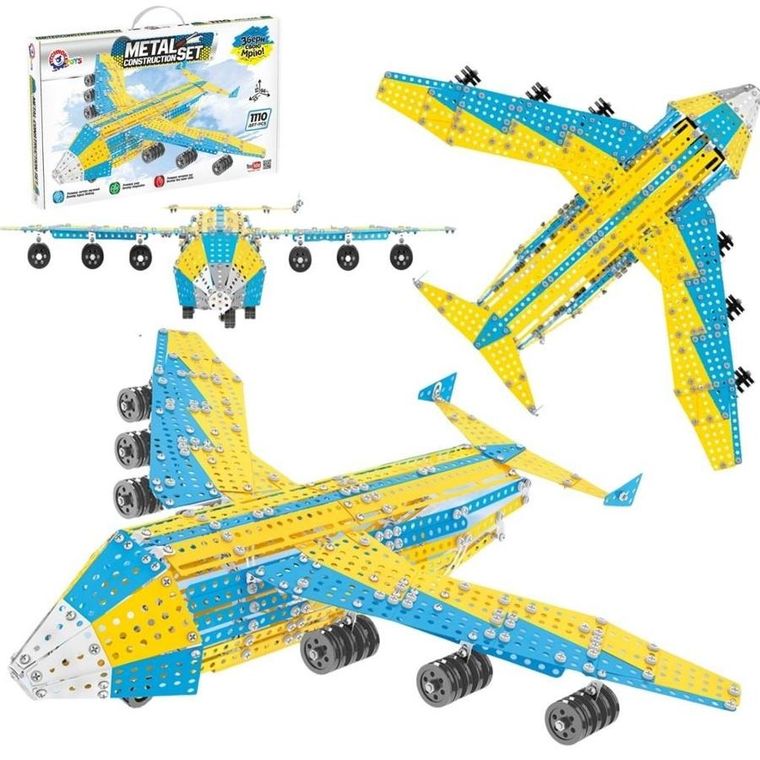 Technok, metalowe klocki konstrukcyjne, Samolot, 1110 elementów