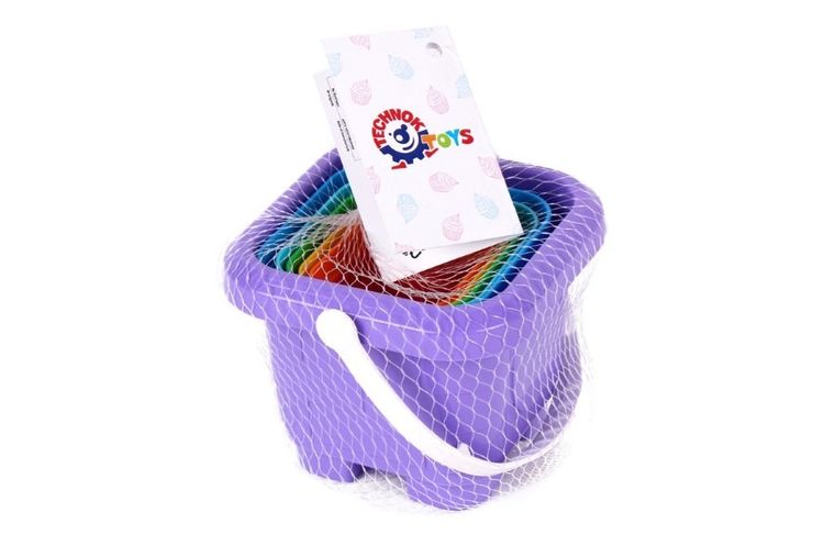 TechnoK, piramidka, kubeczki + wiaderko