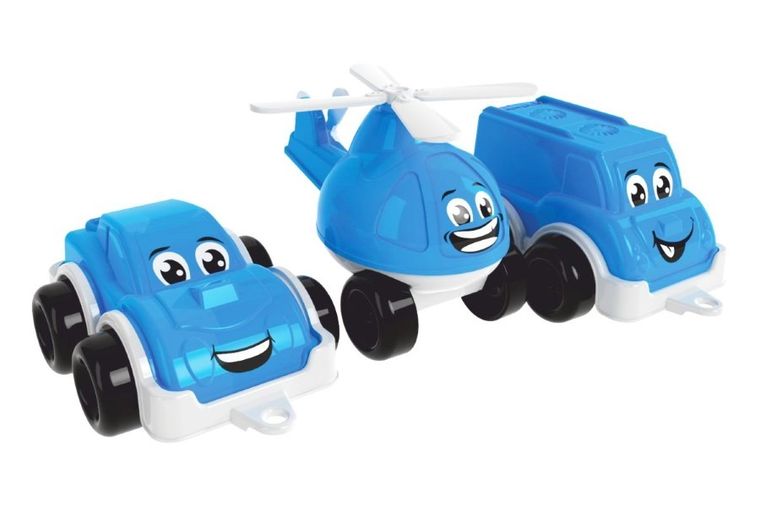 TechnoK, policja, zestaw mini pojazdów, 3 szt.