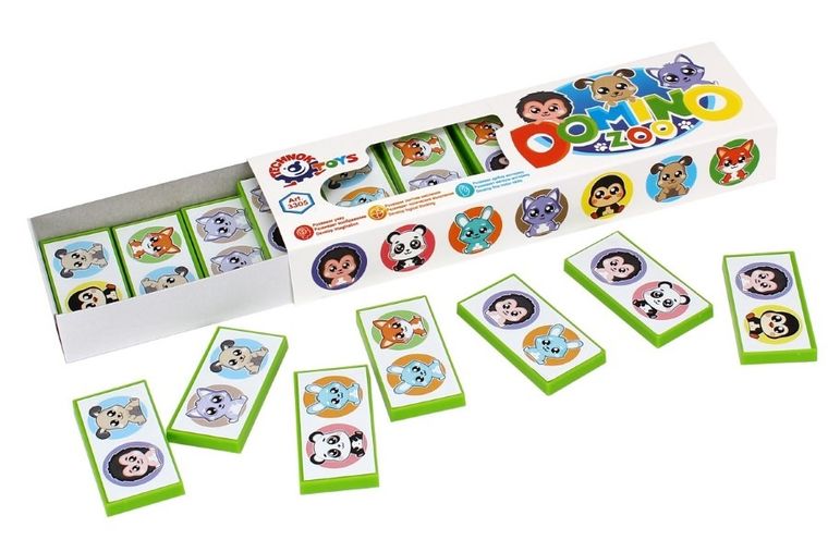 TechnoK, zestaw do gry w Domino, ZOO, 28 elementów