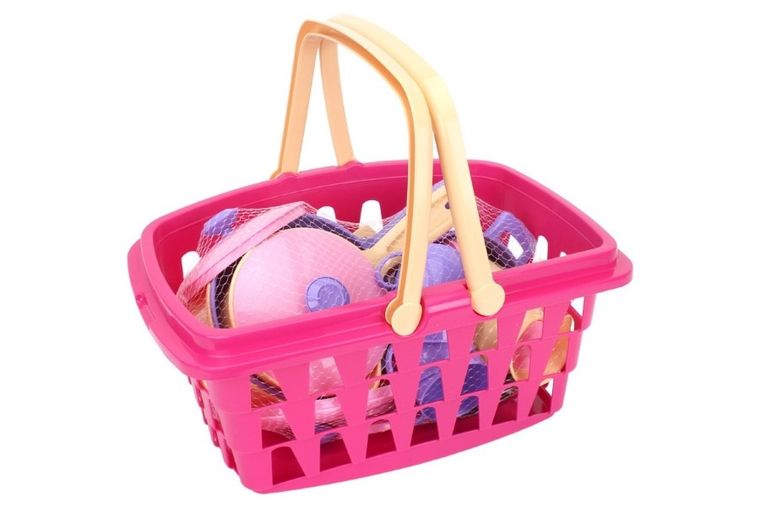 TechnoK, zestaw naczyń w koszyku