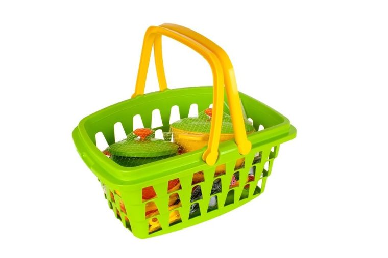 TechnoK, zestaw naczyń w koszyku