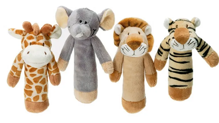 Teddykompaniet, Diinglisar Wild, tygrys, maskotka z grzechotką, pomarańczowy, 13 cm