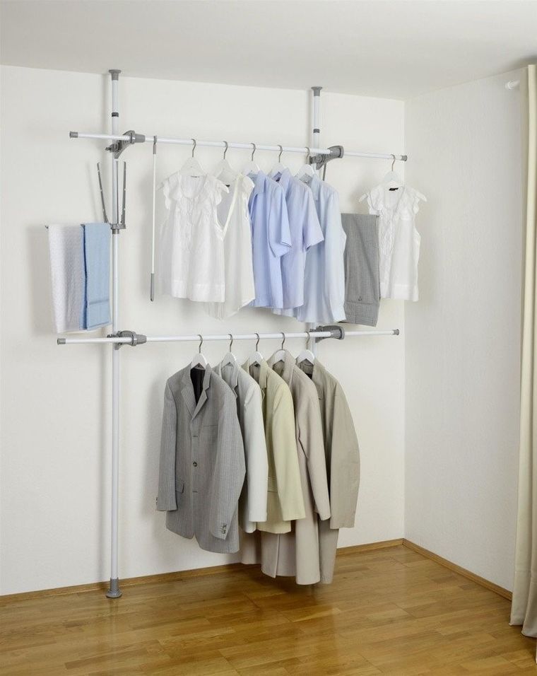 Teleskopowy wieszak na ubrania, Herkulex Flex, 165-300-116-190-36 cm