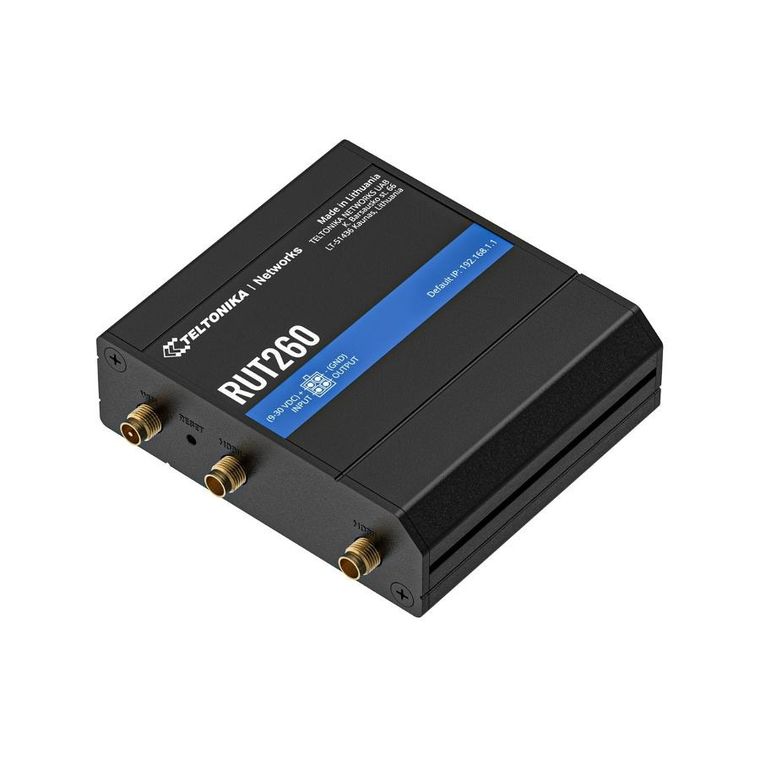 Teltonika, przemysłowy Router LTE, RUT260, 2xLAN 100Mb/s, WiFi 2,4GHz