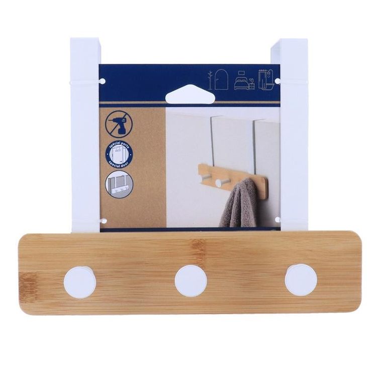 Tendance, metalowy wieszak na drzwi, 3 haczyki, 20-25-9 cm