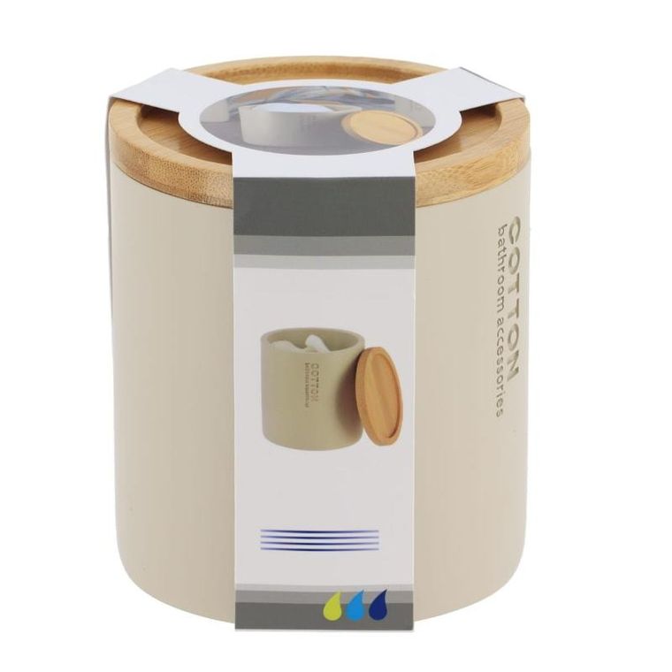 Tendance, pojemnik na waciki, Sava, bambusowa pokrywa, ø 9.5 cm