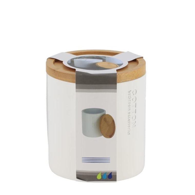 Tendance, pojemnik na waciki, Sava, bambusowa pokrywa, ø 9.5 cm