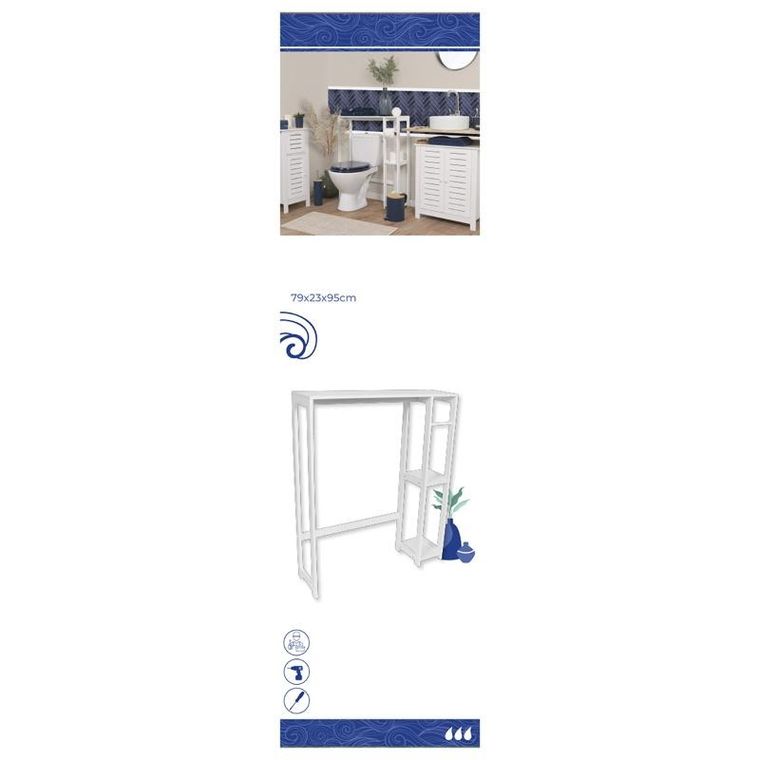 Tendance, regał nad pralkę toaletę, Santorin, 79-23-95 cm