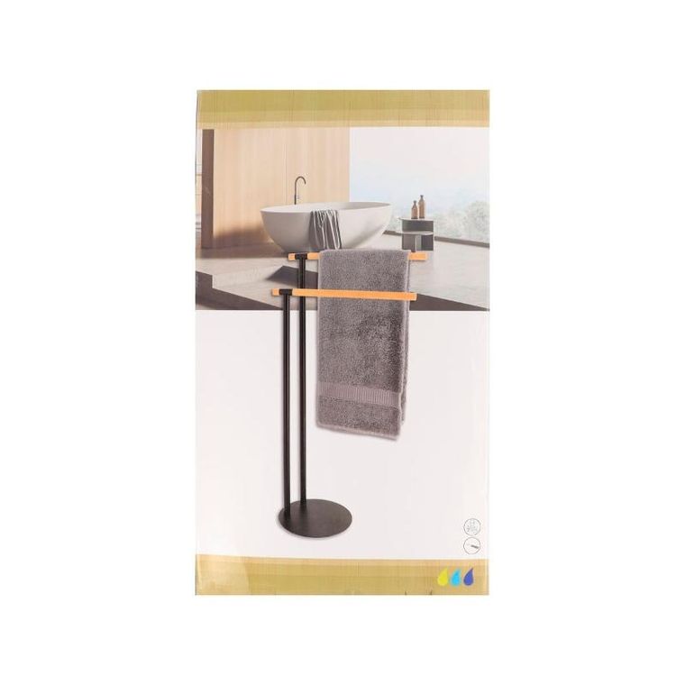 Tendance, stojak na ręczniki, dwuramienny, mat, 77.5-39.5-22 cm