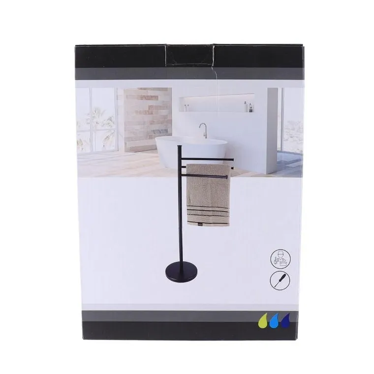 Tendance, stojak na ręczniki z 3 obrotowymi ramionami, 82.5-22-41.5 cm