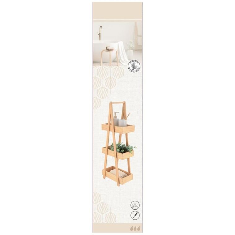 Tendance, wąski regał bambusowy, Japandi, 19-30-81 cm