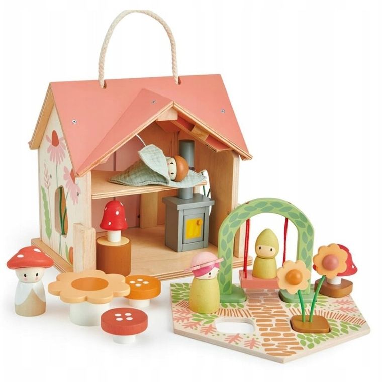 Tender Leaf Toys, Przenośny leśny domek z figurkami