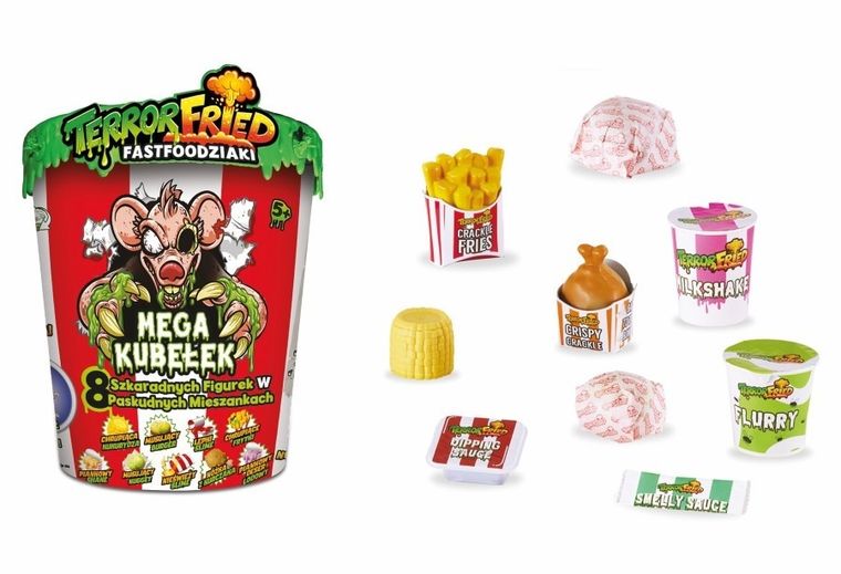 Terror Fried, Fastfoodziaki, Fastfoodziaki, Mega Kubełek, szkaradne figurki, 8 szt.