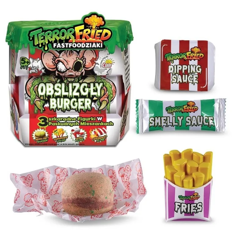 Terror Fried, Fastfoodziaki, Obślizgły Burger, szkaradne figurki, 3 szt.