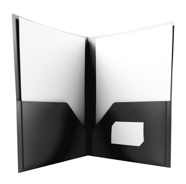 Tetis, skoroszyt PP, A4, czarny