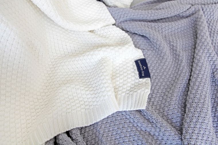 Texpol, La Tresse, kocyk bambusowy, 80-100 cm, szary