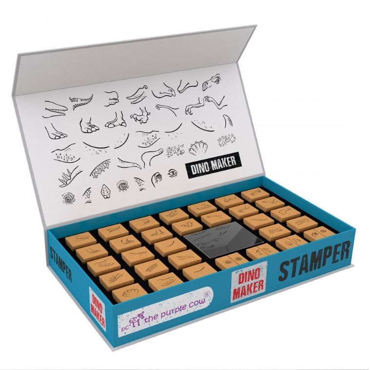 The Purple Cow, Dinozaury, zestaw drewnianych stempelków