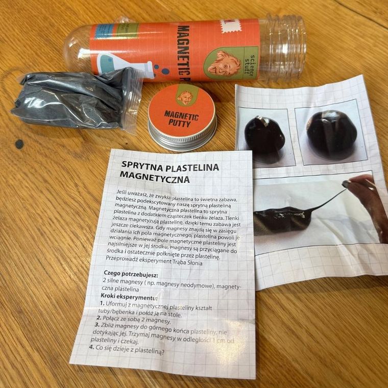 The Purple Cow, Einstein, Mini eksperymenty, Sprytna plastelina magnetyczna