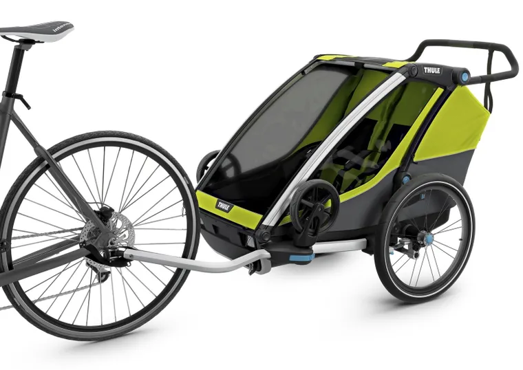 Thule, Chariot Cab 2, przyczepka rowerowa dla dzieci, oliwkowy/szary