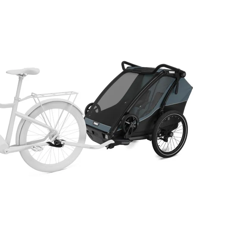 Thule, Chariot Cab, przyczepka rowerowa dla dziecka, podwójna, Dark Slate