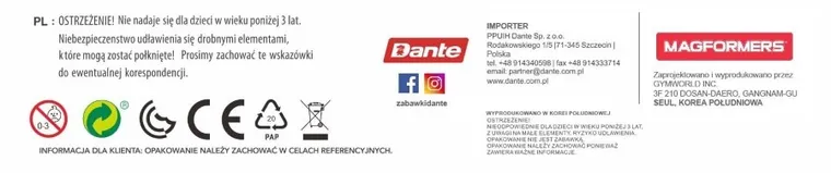 Tileblox, Zestaw tęczowy, klocki magnetyczne, 60 elementów