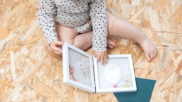 Tiny Love Creations, podwójna ramka na odcisk i zdjęcie, biała