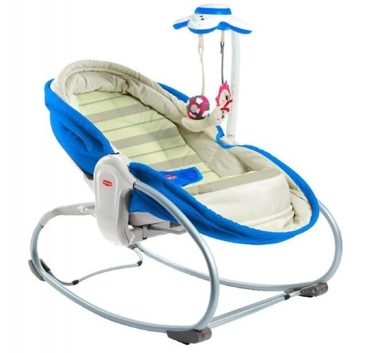 Tiny Love, Wielofunkcyjny leżaczek bujaczek łóżeczko, 3w1, niebieski