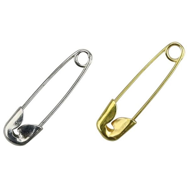 Titanum, agrafki, metalowe, złote i srebrne, 5-18 mm, 100 szt.