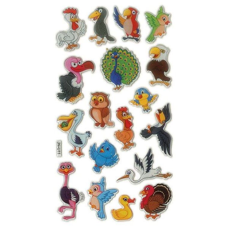 Titanum, Craft-fun Series, naklejki wypukłe, ptaki