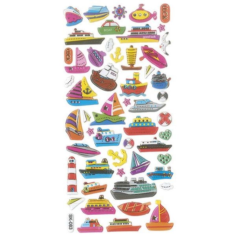 Titanum, Craft-fun Series, naklejki wypukłe, statki