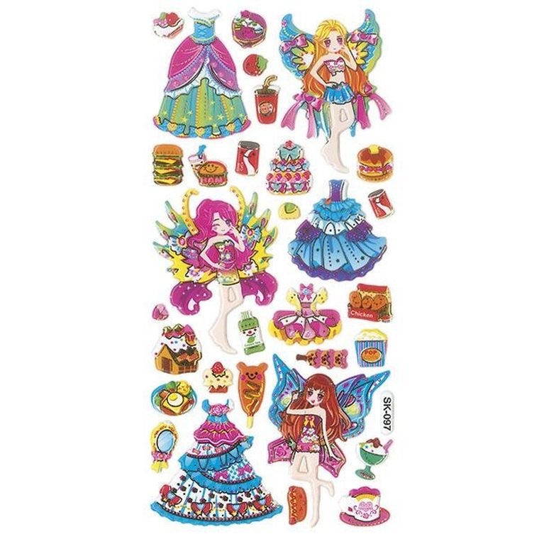 Titanum, Craft-fun Series, naklejki wypukłe, wróżki i stroje