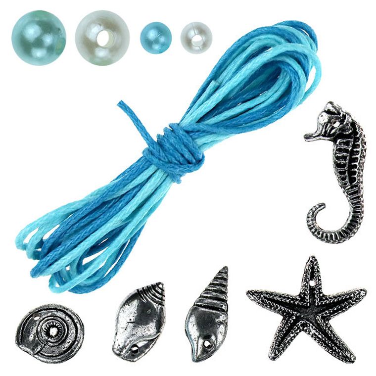 Titanum, Craft-fun Series, perełki dekoracyjne, zestaw do zrobienia biżuterii, tonacja błękitna