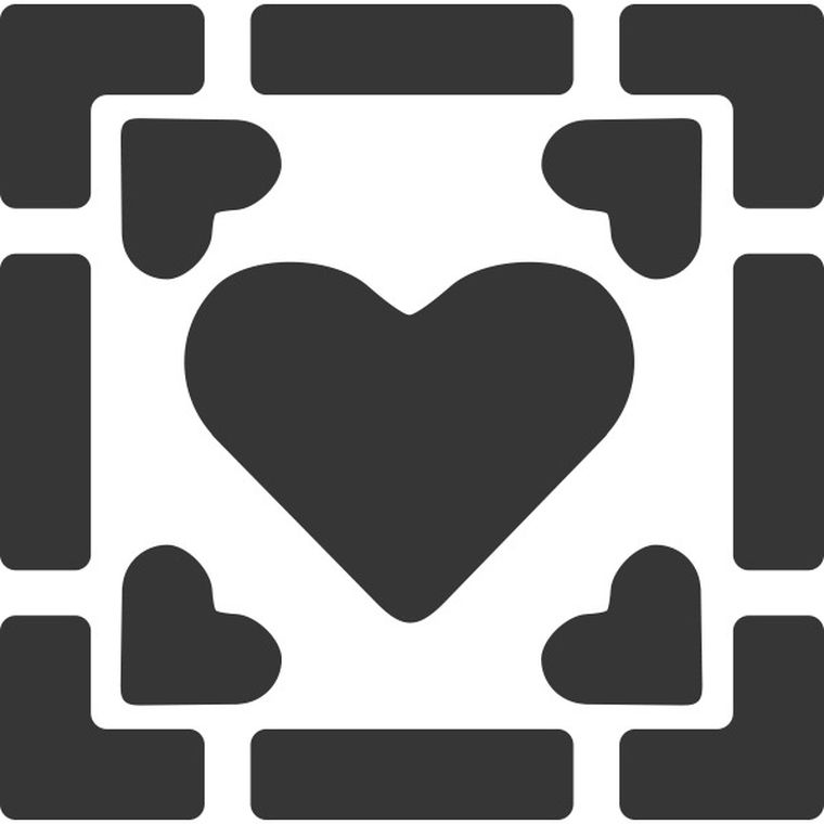 Titanum, dziurkacz, serce w ramce, 25 mm