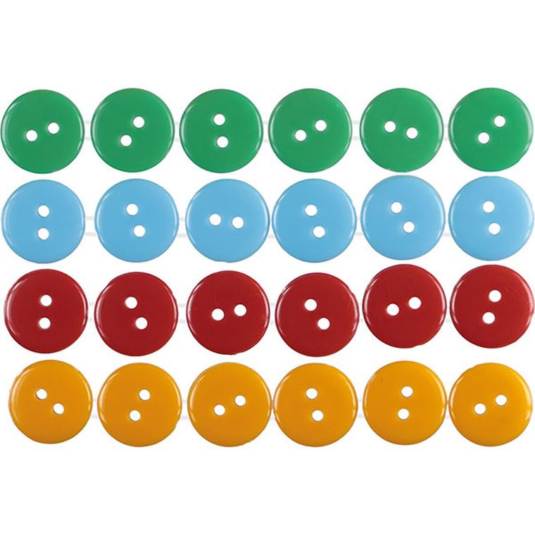 Titanum, guziki plastikowe, samoprzylepne, 66 szt.