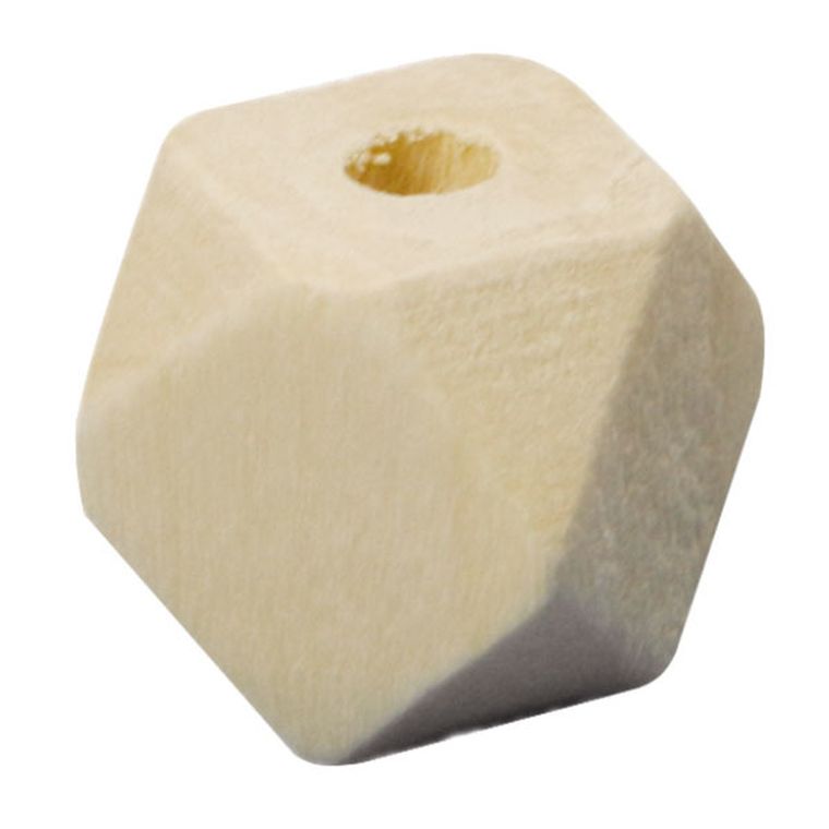 Titanum, koraliki drewniane, kostki ścięte, 12 szt.