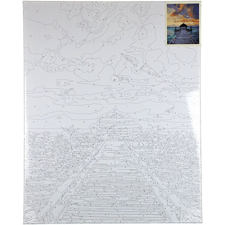 Titanum, malowanie po numerach, Pomost nad morzem, 40-50 cm