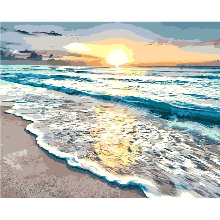 Titanum, malowanie po numerach, Zachód słońca, 40-50 cm