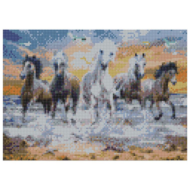 Titanum, mozaika diamentowa, Konie, 30-40 cm