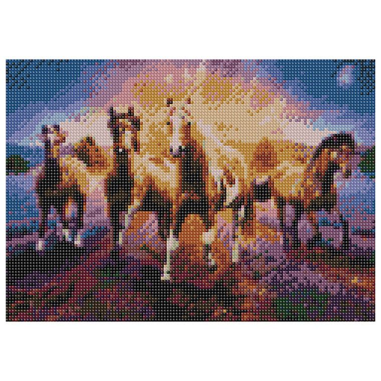 Titanum, mozaika diamentowa, Konie, 30-40 cm