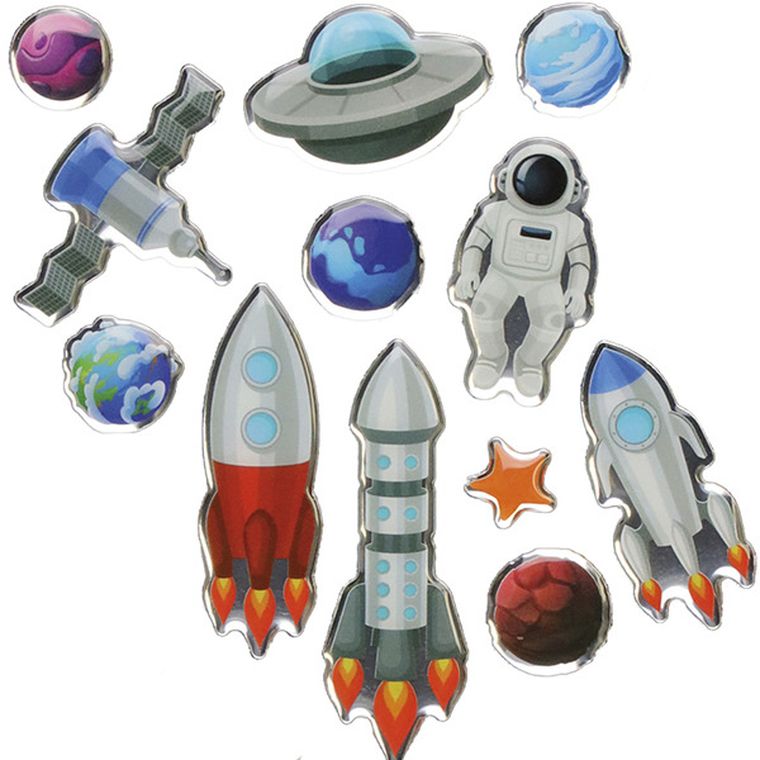 Titanum, naklejki, kosmos, 23 szt.