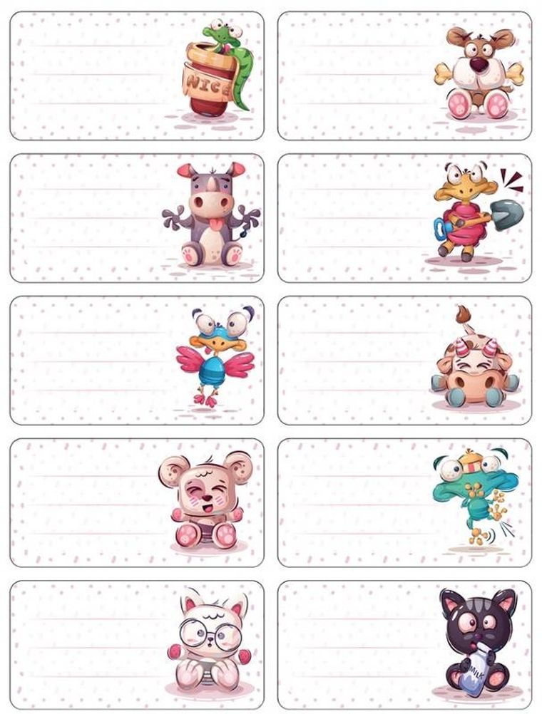 Titanum, naklejki na zeszyt, 38-75 mm