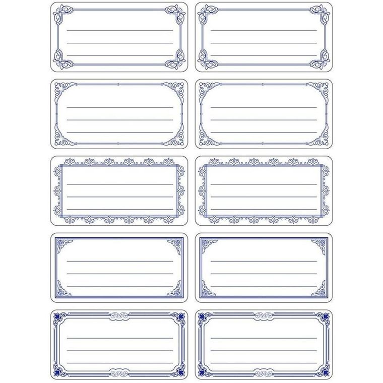 Titanum, naklejki na zeszyty, biało-niebieskie