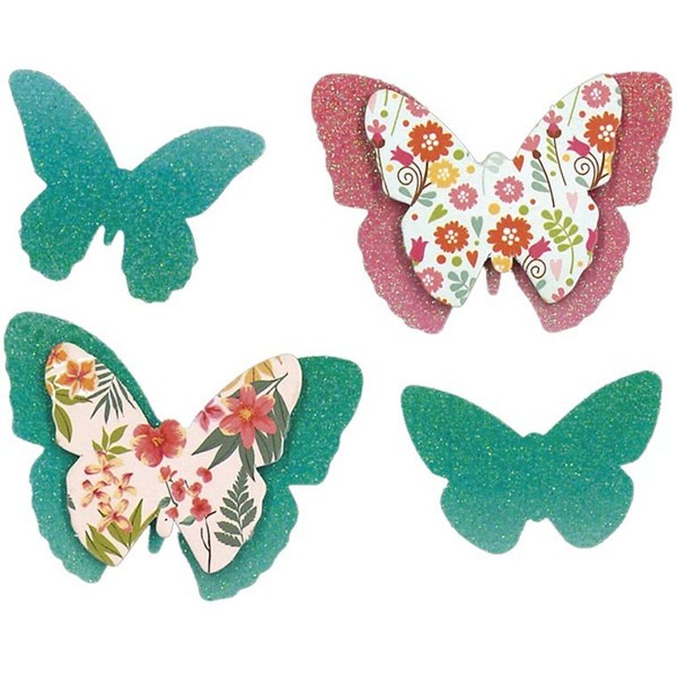 Titanum, naklejki papierowe 3D, motyle