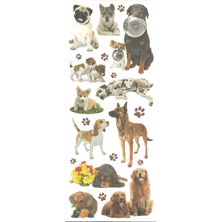 Titanum, naklejki papierowe, psy