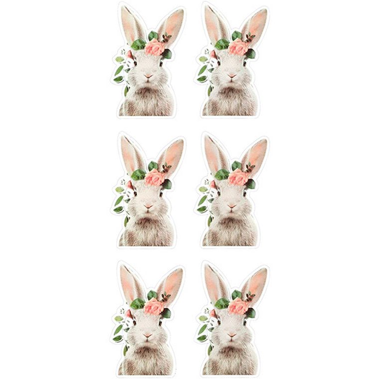 Titanum, naklejki papierowe, zając, 6 szt.