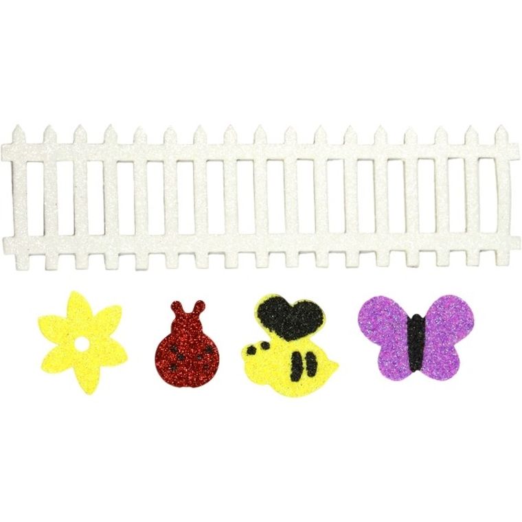 Titanum, naklejki piankowe, brokatowe, 22 szt.